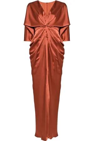 Amsale Vestido de fiesta drapeado con nudo