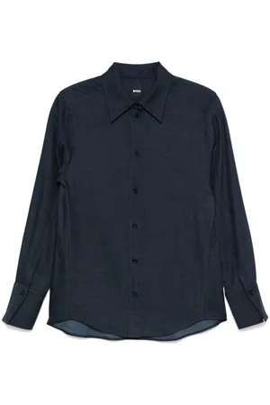 HUGO BOSS Camisa de tejido cambray