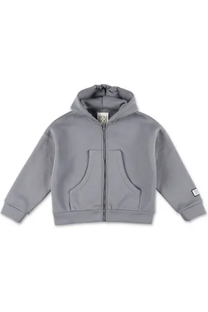 DOUUOD KIDS Sudadera con capucha y aplique del logo