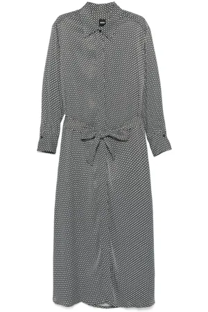 HUGO BOSS Vestido midi con monograma