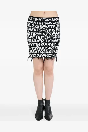 Vetements Falda Graffiti con monograma