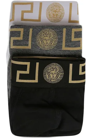 VERSACE Set de tres bragas con motivo Greca y cabeza de Medusa