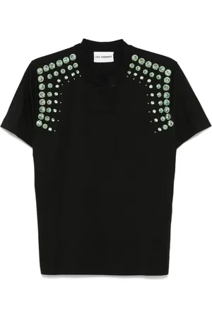 Des Phemmes Camiseta con detalles de cristal