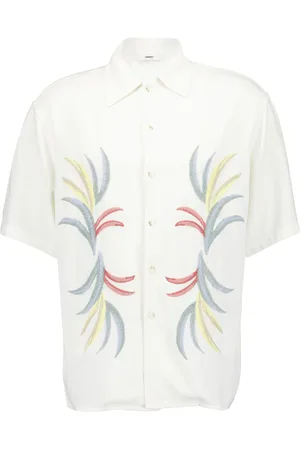 COMMAS Camisa bordada con cuello cubano