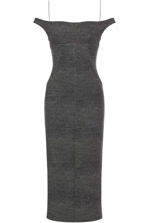 Serafini Vestido midi con hombros descubiertos