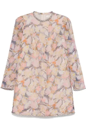 ZIMMERMANN Vestido corto con ribete de rombos
