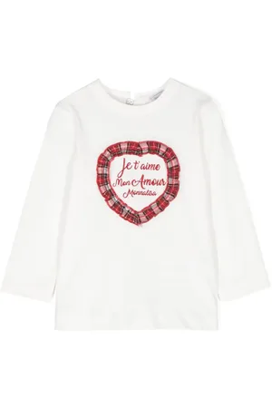 MONNALISA Camiseta con aplique de corazón