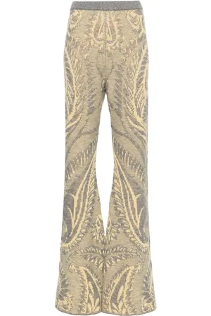 Etro Pantalones con motivo en intarsia