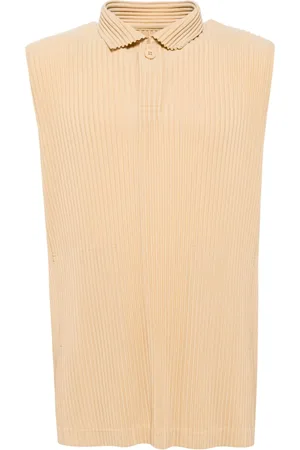 Issey Miyake Polo sin mangas plisado
