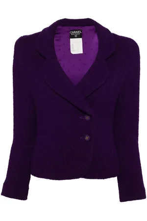 CHANEL Blazer de tweed con botones CC Mark 1994