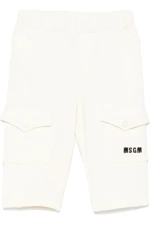 Msgm Pantalones con logo bordado