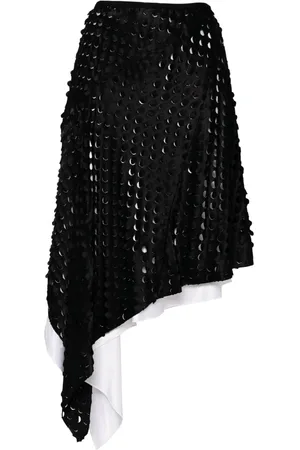 Helmut Lang Falda con dobladillo de pañuelo