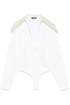 MUGLER Body con cuello de satén