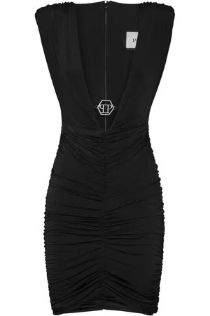 Philipp Plein Vestido corto con placa del logo