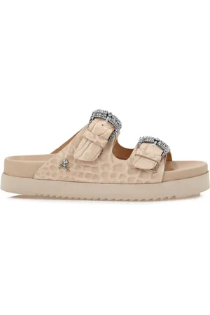 Philipp Plein Sandalias con efecto de piel de cocodrilo