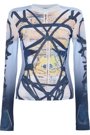 Y / PROJECT Camiseta con estampado geométrico