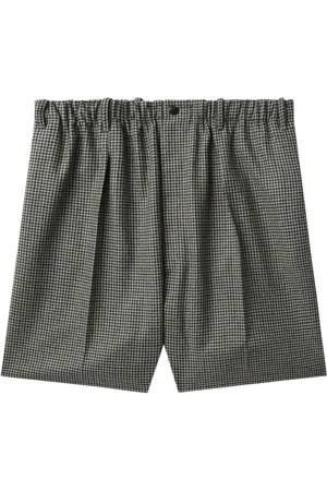 Random Identities Pantalones cortos de vestir con motivo pied de poule