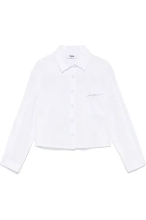 Msgm Camisa con logo bordado