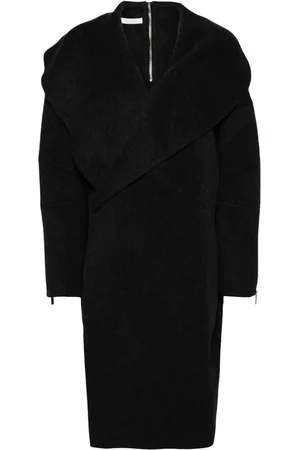 Helmut Lang Abrigo con detalles de cremalleras