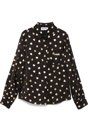Moschino Camisa con estampado de corazones