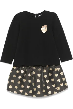 Moschino Set con falda y corazón bordado