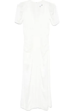 ROTATE Vestido midi con cuello en V