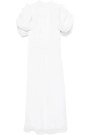 ROTATE Vestido midi de manga farol