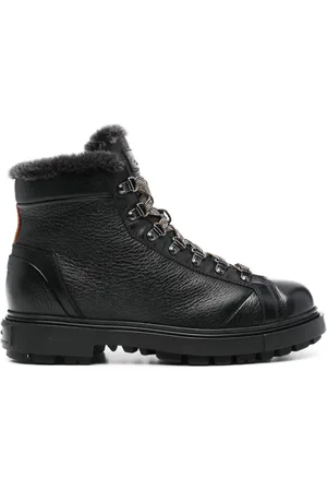 santoni Botas con ribete de pelo