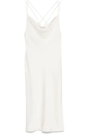 ROTATE Slip dress midi con tirantes finos