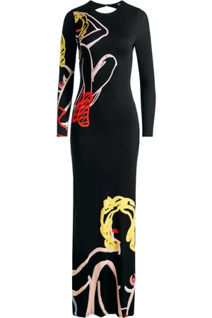 ALICE+OLIVIA Vestido largo Delora de x Tom Wesselmann