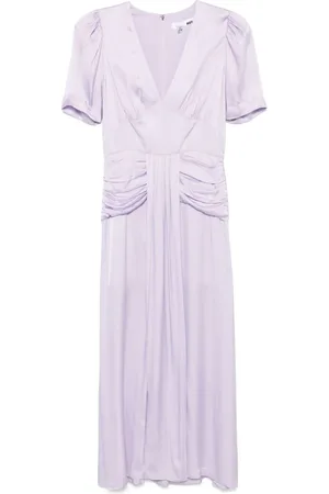 ROTATE Vestido midi con cuello en V