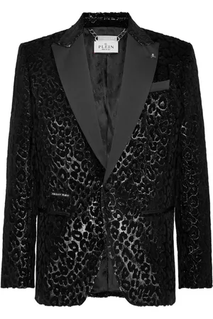 Philipp Plein Blazer con motivo de leopardo
