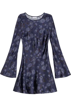 Ganni Vestido skater corto con estampado floral