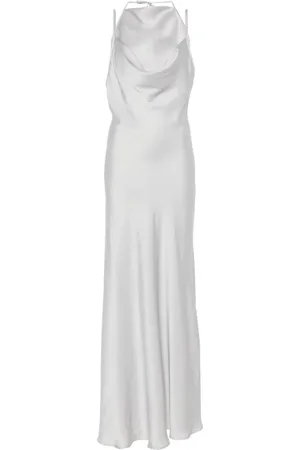 Y / PROJECT Vestido largo con cuello desbocado