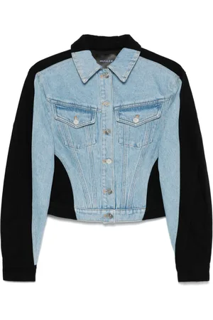 MUGLER Chaqueta vaquera con diseño colour block