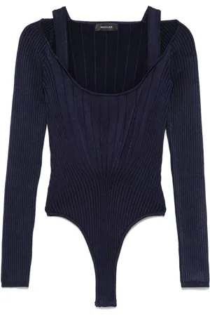 MUGLER Body con cuello redondo