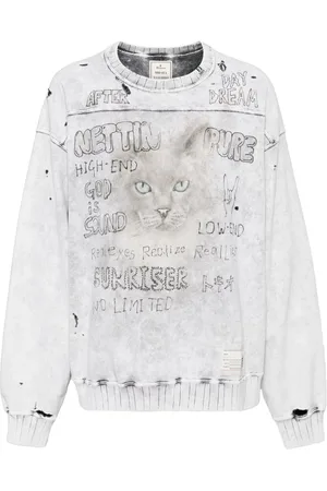 Maison Mihara Yasuhiro Sudadera con efecto descolorido