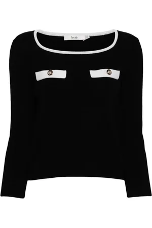 B+AB Top corto con cuello redondo
