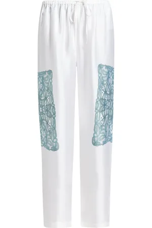 BITE Pantalones con encaje estampado