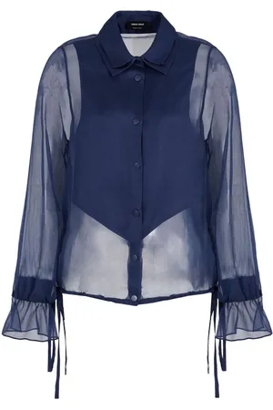 Giorgio Armani Top semitranslúcido de manga larga
