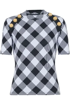 Balmain Camiseta a cuadros gingham