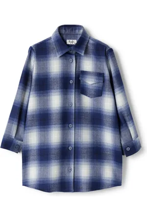 Il gufo Vestido camisero a cuadros
