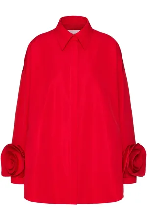 VALENTINO GARAVANI Vestido camisero con apliques florales