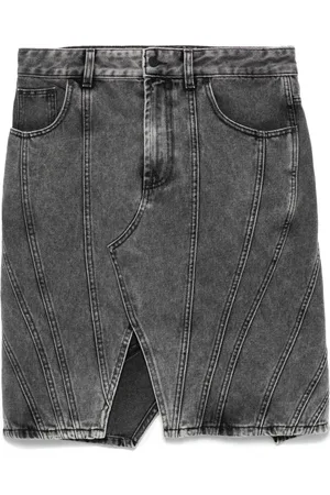 MUGLER Falda vaquera con detalle en espiral