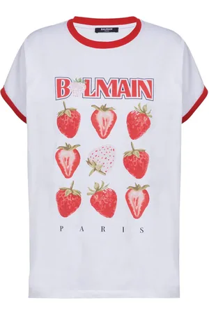 Balmain Camiseta con fresa estampada