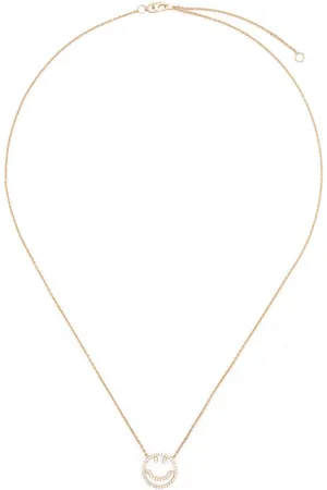Roxanne First Collar Have A Nice Day en oro amarillo de 14 ct con diamante