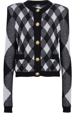 Balmain Cárdigan a cuadros gingham