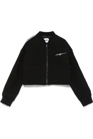 Msgm Chaqueta bómber con franjas del logo