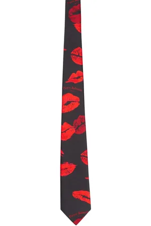 Balmain Corbata con estampado Kiss