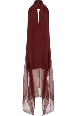 Salvatore Ferragamo Vestido con cuello halter